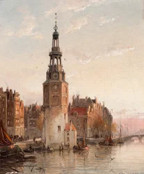 Der Montelbaansturm in Amsterdam